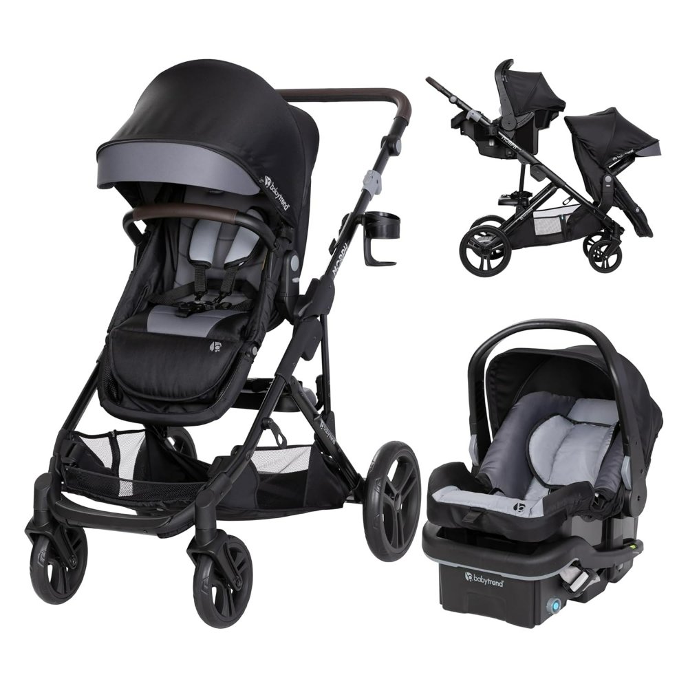 double stroller with car seat combo