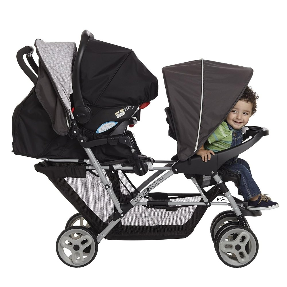 double stroller with car seat combo